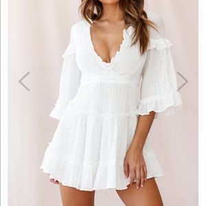 SELFIE LESLIE white strappy dress!